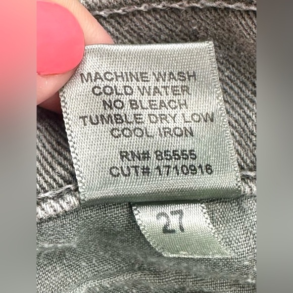 Pistola Gigi Low-Rise Cut-Off Distressed in Washed Olive Green Size 27 - Picture 12 of 15